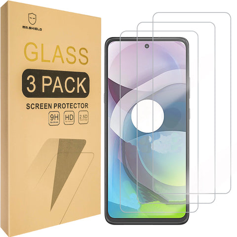 Mr.Shield [3-Pack] Designed For Motorola (One 5G Ace) and Moto G 5G [Tempered Glass] [Japan Glass with 9H Hardness] Screen Protector with Lifetime Replacement
