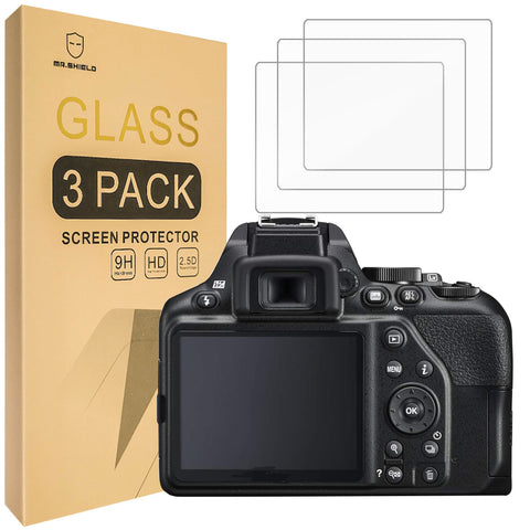 Mr.Shield [3-Pack] Screen Protector For Nikon D3500 D3400 D3100 D3200 D3300 DSLR Camera [Tempered Glass] [Japan Glass with 9H Hardness] Screen Protector with Lifetime Replacement