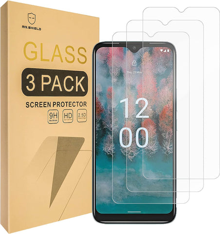 Mr.Shield [3-Pack] Screen Protector For Nokia C12 / Nokia C12 Pro / Nokia C12 Plus [Tempered Glass] [Japan Glass with 9H Hardness] Screen Protector with Lifetime Replacement
