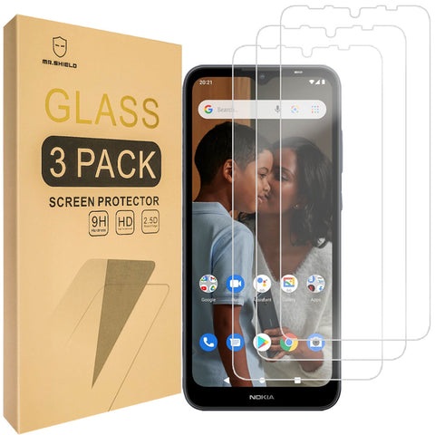 Mr.Shield [3-Pack] Designed For Nokia C20 / Nokia C10 [Tempered Glass] [Japan Glass with 9H Hardness] Screen Protector with Lifetime Replacement