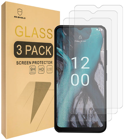 Mr.Shield [3-Pack] Screen Protector For Nokia C22 [Tempered Glass] [Japan Glass with 9H Hardness] Screen Protector with Lifetime Replacement