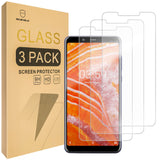 Mr.Shield [3er-Pack] Displayschutzfolie aus gehärtetem Glas für Nokia (3.1 Plus) mit lebenslangem Ersatz