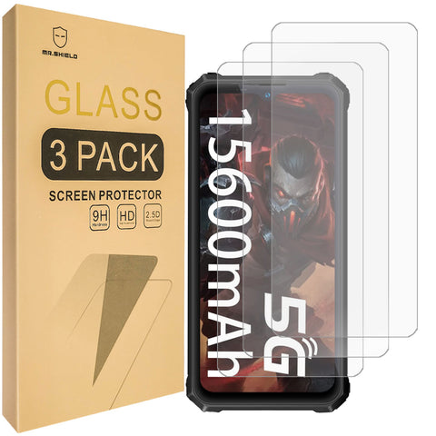 Mr.Shield [3-Pack] Screen Protector For OUKITEL WP15 5G [Tempered Glass] [Japan Glass with 9H Hardness] Screen Protector with Lifetime Replacement