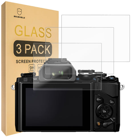 Mr.Shield [3-Pack] Screen Protector For Olympus OM-D E-M10 Mark IV/III/II Camera [Tempered Glass] [Japan Glass with 9H Hardness] Screen Protector with Lifetime Replacement