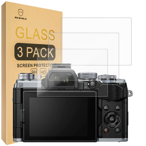 Mr.Shield [3-Pack] Screen Protector For Olympus OM-D E-M5 MARK II/MARK III Camera [Tempered Glass] [Japan Glass with 9H Hardness] Screen Protector with Lifetime Replacement