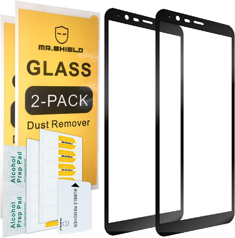 Mr.Shield [2-PACK] Designed For OnePlus 5T (Not Fit For OnePlus 5) [Japan Tempered Glass] [9H Hardness] [Full Cover] Screen Protector with Lifetime Replacement