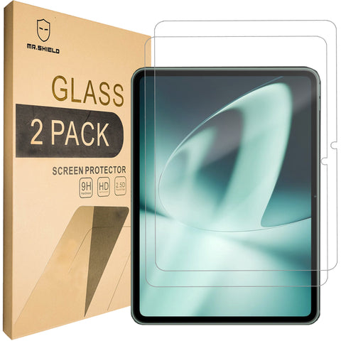 Mr.Shield Displayschutzfolie für OnePlus Pad (11,6 Zoll Tablet) [gehärtetes Glas] [2er-Pack] Displayschutzfolie mit lebenslangem Ersatz