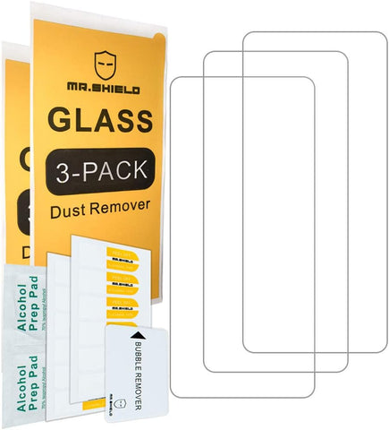 [3-Pack]-Mr.Shield Designed For Xiaomi Poco X4 NFC [Tempered Glass] [Japan Glass with 9H Hardness] Screen Protector with Lifetime Replacement