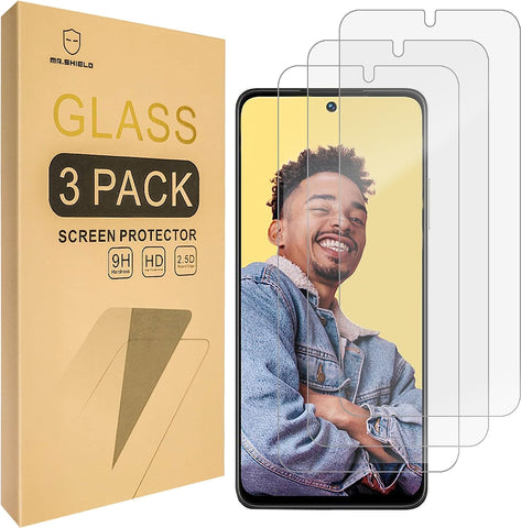 Mr.Shield [3-Pack] Screen Protector For Realme C55 [Tempered Glass] [Japan Glass with 9H Hardness] Screen Protector with Lifetime Replacement