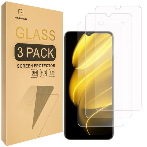 Mr.Shield [3-Pack] Screen Protector For Realme V30T [Tempered Glass] [Japan Glass with 9H Hardness] Screen Protector with Lifetime Replacement