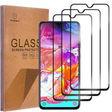 Mr.Shield [3-Pack] Designed For Samsung Galaxy A20S [Japan Tempered Glass] [9H Hardness] [Full Screen Glue Cover] Screen Protector with Lifetime Replacement