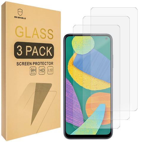 Mr.Shield [3-Pack] Designed For Samsung Galaxy F52 5G [Tempered Glass] [Japan Glass with 9H Hardness] Screen Protector with Lifetime Replacement