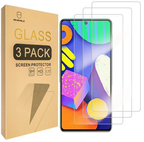 Mr.Shield [3-Pack] Designed For Samsung Galaxy M62 [Tempered Glass] [Japan Glass with 9H Hardness] Screen Protector with Lifetime Replacement