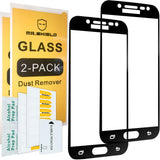 Mr.Shield [2-PACK] Designed For Samsung Galaxy J5 Pro [Tempered Glass] [Full Cover] [Black] Screen Protector with Lifetime Replacement