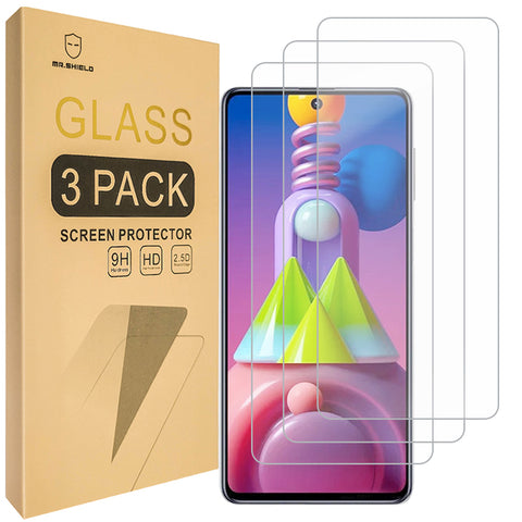 Mr.Shield [3-Pack] Designed For Samsung Galaxy M51 [Japan Glass with 9H Hardness] [Tempered Glass] Screen Protector with Lifetime Replacement