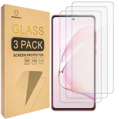 Mr.Shield [3-Pack] Designed For Samsung Galaxy Note 10 Lite [Tempered Glass] [Japan Glass with 9H Hardness] Screen Protector with Lifetime Replacement
