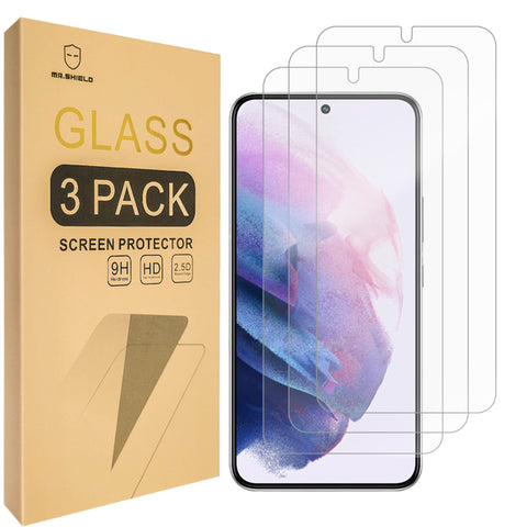 Mr.Shield [3-Pack] Screen Protector For Samsung Galaxy S22+ 5G / Galaxy S22 Plus 5G [Fingerprint Unlock Compatible] [Tempered Glass] [Japan Glass with 9H Hardness] Screen Protector