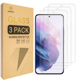 Mr.Shield [3-Pack] Designed For Samsung Galaxy S22 5G [Fingerprint Unlock Compatible] [Tempered Glass] [Japan Glass with 9H Hardness] Screen Protector with Lifetime Replacement