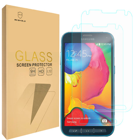 Mr.Shield [2er-Pack] Displayschutzfolie aus gehärtetem Glas für Samsung Galaxy S5 Sport mit lebenslangem Ersatz