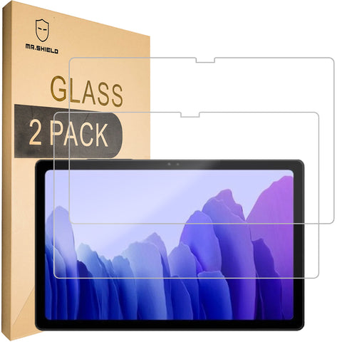 Mr.Shield [2er-Pack] entworfen für Samsung Galaxy Tab A7 (2020) 10,4 Zoll (SM-T500/T505/T507) [gehärtetes Glas] Displayschutzfolie mit lebenslangem Ersatz
