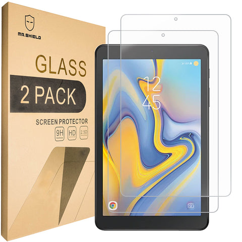 Mr.Shield [2-PACK] Designed For Samsung Galaxy Tab A 8.0(2018) [Tempered Glass] Screen Protector [Japan Glass with 9H Hardness] with Lifetime Replacement
