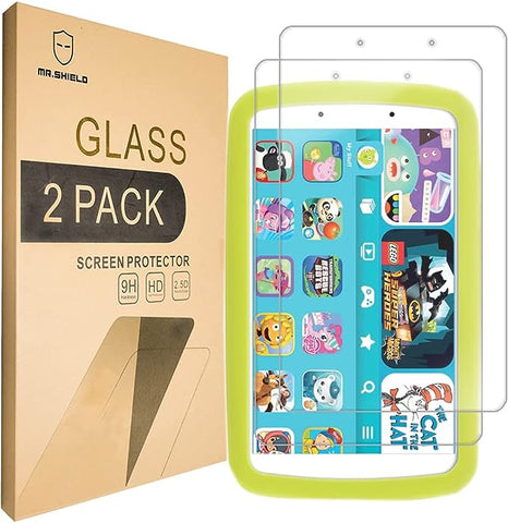 Mr.Shield [2-PACK] Designed For Samsung Galaxy Tab A Kids Edition (2019) [Tempered Glass] Screen Protector with Lifetime Replacement