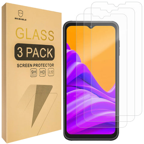 Mr.Shield [3er-Pack] Entwickelt für Samsung Galaxy Xcover6 Pro/Galaxy Xcover 6 Pro/Galaxy Xcover Pro 2 [Gehärtetes Glas] [Japanisches Glas mit 9H-Härte] Displayschutzfolie mit lebenslangem Ersatz