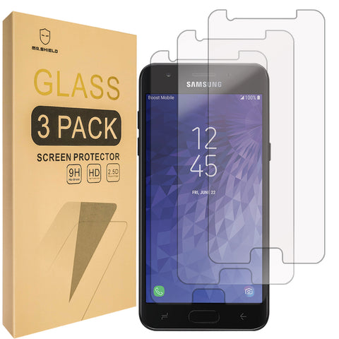 Mr.Shield [3-PACK] Designed For Samsung (Galaxy J3 Express Prime) [Tempered Glass] Screen Protector [Japan Glass With 9H Hardness] with Lifetime Replacement