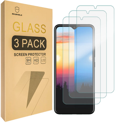 Mr.Shield [3-Pack] Designed For Sharp Rouvo V [Upgrade Maximum Cover Screen Version] [Tempered Glass] [Japan Glass with 9H Hardness] Screen Protector with Lifetime Replacement
