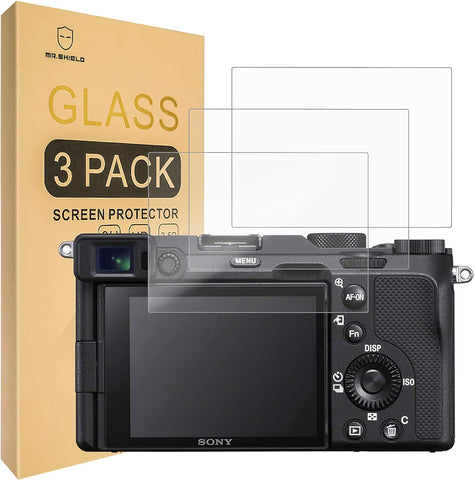 Mr.Shield [3-Pack] Screen Protector For Sony Alpha A7C 7C Camera [ILCE7C] [Tempered Glass] [Japan Glass with 9H Hardness] Screen Protector with Lifetime Replacement