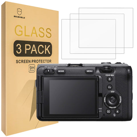 Mr.Shield [3-Pack] Screen Protector For Sony Alpha FX3 ILME-FX3 Full-Frame Camera [Tempered Glass] [Japan Glass with 9H Hardness] Screen Protector with Lifetime Replacement