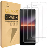 Mr.Shield [3er-Pack] Entwickelt für Sony Xperia 10 II [Gehärtetes Glas] [Japanisches Glas mit 9H-Härte] Displayschutzfolie mit lebenslangem Ersatz