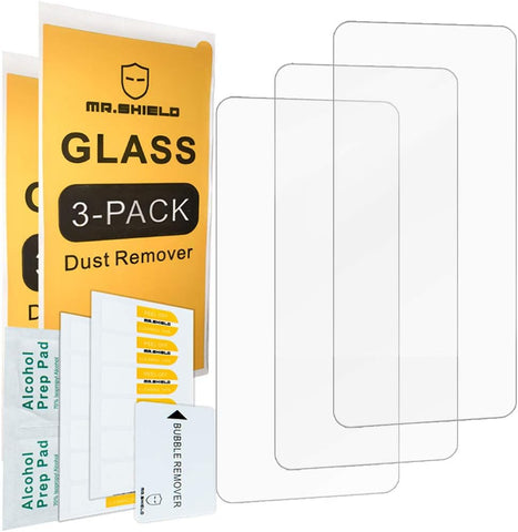 Mr.Shield [3er-Pack] Entwickelt für TCL 10 5G UW [Gehärtetes Glas] Displayschutzfolie [Japanisches Glas mit 9H-Härte] mit lebenslangem Ersatz