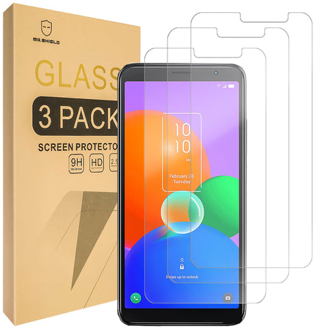 Mr.Shield [3-Pack] Screen Protector For TCL K11 [Tempered Glass] [Japan Glass with 9H Hardness] Screen Protector