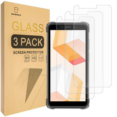 Mr.Shield [3-Pack] Screen Protector For Ulefone Armor X10 Pro/Ulefone Armor X10 [Tempered Glass] [Japan Glass with 9H Hardness] Screen Protector with Lifetime Replacement