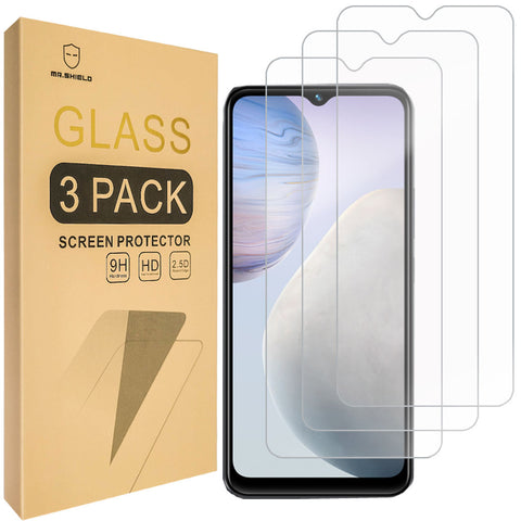 Mr.Shield [3er-Pack] Entwickelt für Vivo Y02A / Vivo Y02 4G / Vivo Y11 (2023) [Gehärtetes Glas] [Japanisches Glas mit 9H-Härte] Displayschutzfolie mit lebenslangem Ersatz