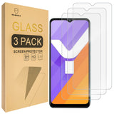 Mr.Shield [3-Pack] Screen Protector For Vivo Y02s [Tempered Glass] [Japan Glass with 9H Hardness] Screen Protector with Lifetime Replacement