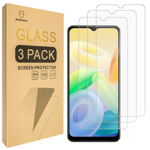 Mr.Shield [3-Pack] Screen Protector For Vivo Y16 [Tempered Glass] [Japan Glass with 9H Hardness] Screen Protector with Lifetime Replacement