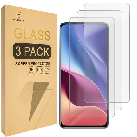 Mr.Shield [3-Pack] Designed For Xiaomi Redmi K40 / Redmi K40 Pro/Redmi K40 Pro Plus/Redmi K40 Pro+ [Tempered Glass] [Japan Glass with 9H Hardness] Screen Protector with Lifetime Replacement