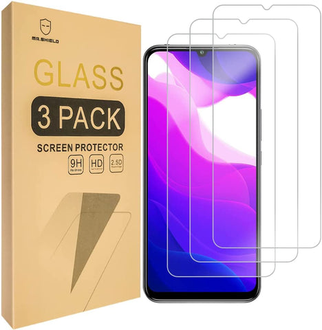 Mr.Shield [3-Pack] Designed For Xiaomi (Mi 10 Lite) 5G [Tempered Glass] [Japan Glass with 9H Hardness] Screen Protector with Lifetime Replacement
