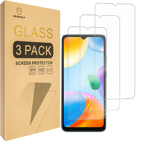 [3-Pack]-Mr.Shield Designed For Xiaomi (Redmi 10 Power) [Tempered Glass] [Japan Glass with 9H Hardness] Screen Protector with Lifetime Replacement
