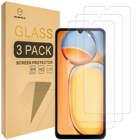 Mr.Shield [3-Pack] Screen Protector For Xiaomi (Redmi 13C) [Tempered Glass] [Japan Glass with 9H Hardness] Screen Protector