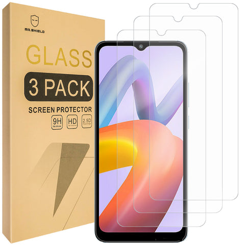 Mr.Shield [3-Pack] Screen Protector For Xiaomi (Redmi A2) / Redmi A2+ / Redmi A2 Plus [Tempered Glass] [Japan Glass with 9H Hardness] Screen Protector with Lifetime Replacement