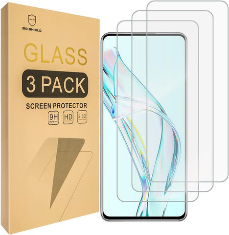Mr.Shield [3-Pack] Designed For ZTE Axon 30 [Tempered Glass] [Japan Glass with 9H Hardness] Screen Protector with Lifetime Replacement