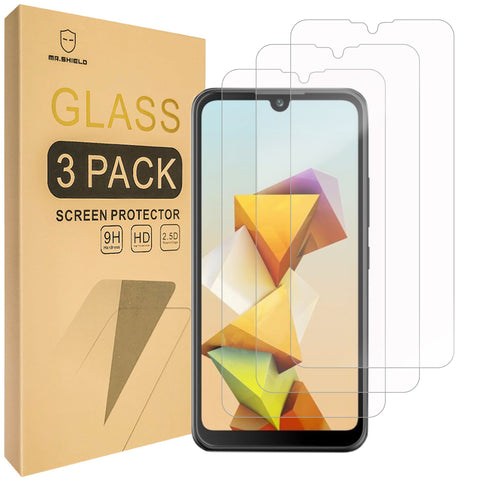 Mr.Shield [3-Pack] Screen Protector For ZTE Blade A33s [Tempered Glass] [Japan Glass with 9H Hardness] Screen Protector