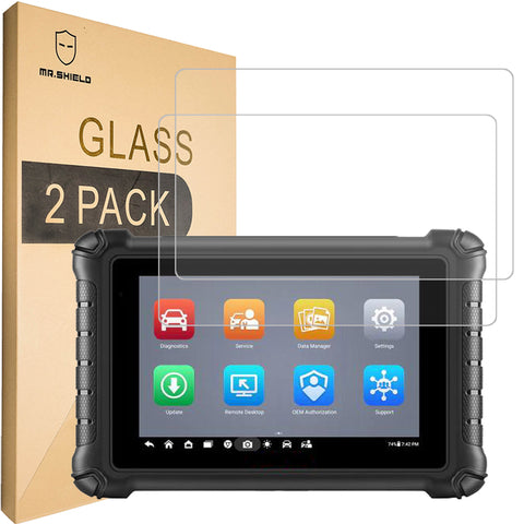 Mr.Shield Screen Protector compatible with Autel MaxiCheck Mx900/Mx900TS/MK900/MK900BT/MK900Ts/MP900BT/MP900E/DS900BT/Ts900 [Tempered Glass] [2-PACK] [Japan Glass with 9H Hardness]