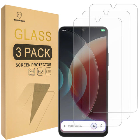 Mr.Shield Screen Protector compatible with Blackview Shark 6 [Tempered Glass] [3-PACK] [Japan Glass with 9H Hardness]