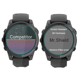 Mr.Shield Screen Protector compatible with Garmin Fenix E – 47 mm, AMOLED [Tempered Glass] [3-PACK] [Japan Glass with 9H Hardness]