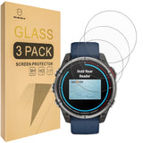 Mr.Shield Screen Protector compatible with Garmin quatix 8 51mm [Tempered Glass] [3-PACK] [Japan Glass with 9H Hardness]