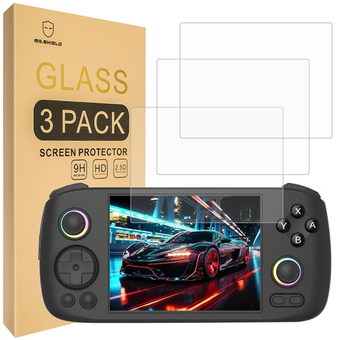 Mr.Shield Screen Protector compatible with Anbernic RG406H [3-PACK] [Tempered Glass] [Japan Glass with 9H Hardness]